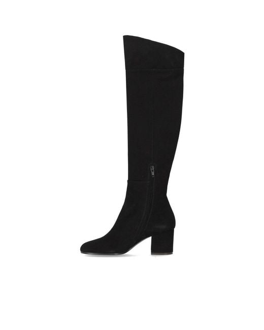 Via Roma 15 Black Vr Suede Heeled High Boot