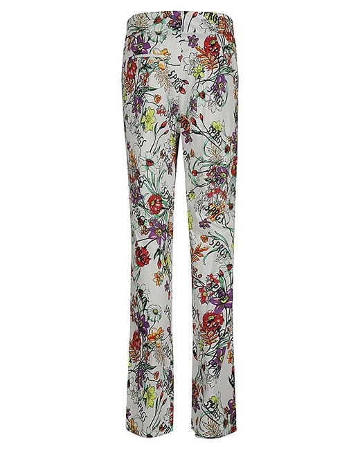 5 PROGRESS White Printed Cotton Trousers
