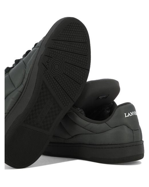 Sneakers Curb XL low-top in pelle di Lanvin in Black da Uomo