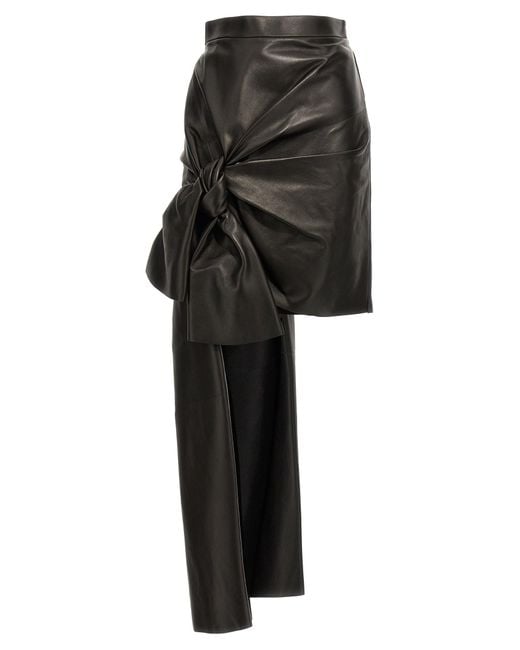 McQueen Gedrapeerde Mini-Rok in het Black