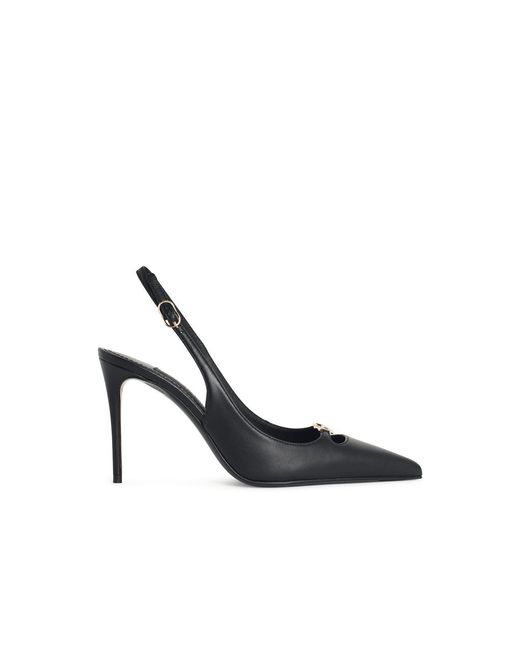 Dolce & Gabbana White Leather Slingbacks