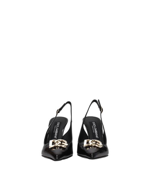 Dolce & Gabbana Black Dolce&Gabbana Leather Sandals