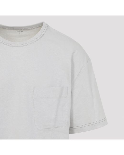 Lemaire White Boxy Short Sleeves T-Shirt