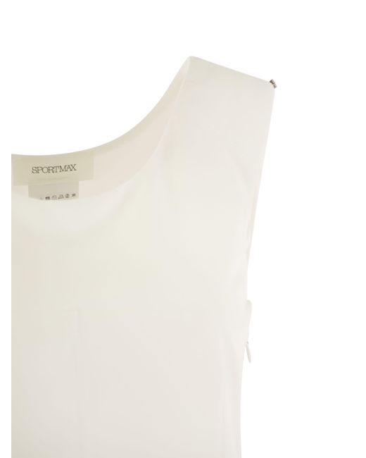 Fico Sleeveless Crepe Jersey Top di Sportmax in White