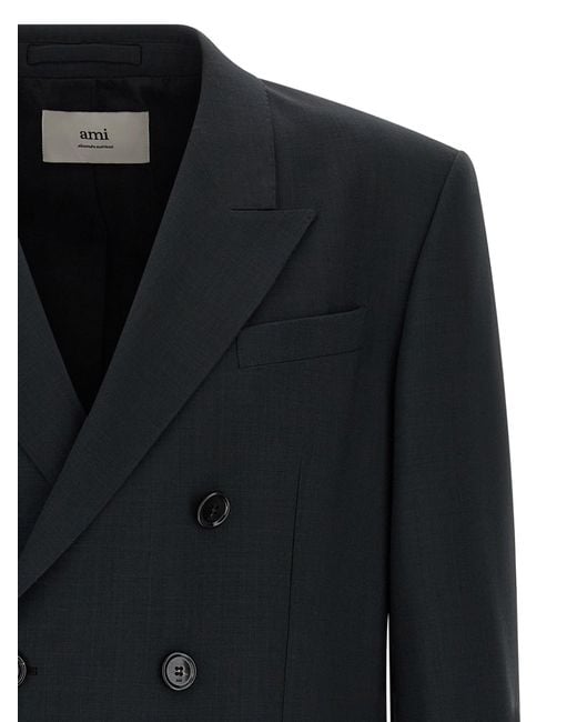 AMI Wool Blazer in het Black voor heren