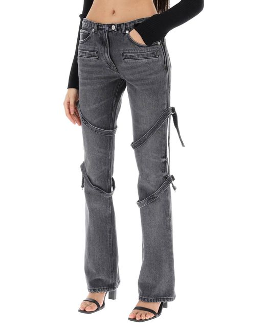 Bootcut Jeans con correas Courreges de color Blue