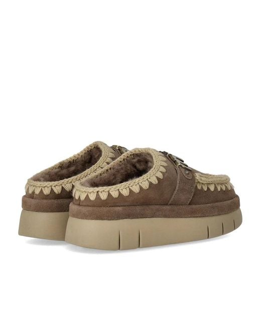 Mou Brown Bounce Welt Suede Elephant Clog