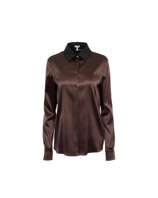 Loewe Silk Shirt in het Brown