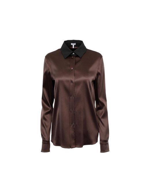 Camicia Di Seta di Loewe in Brown
