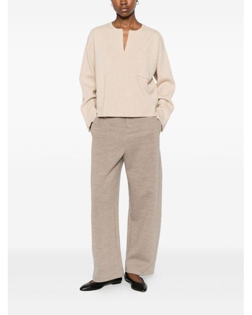 Max Mara Natural V-Neck Sweater