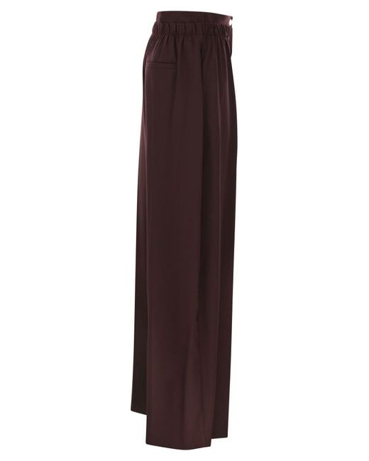 Sportmax Red Quito Wide Leg Trousers