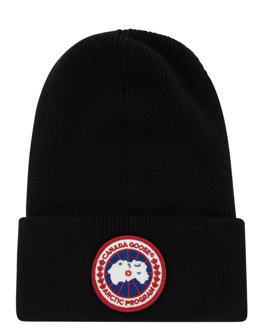 Canada Goose Black Arctic Disc - Wool Cap for men