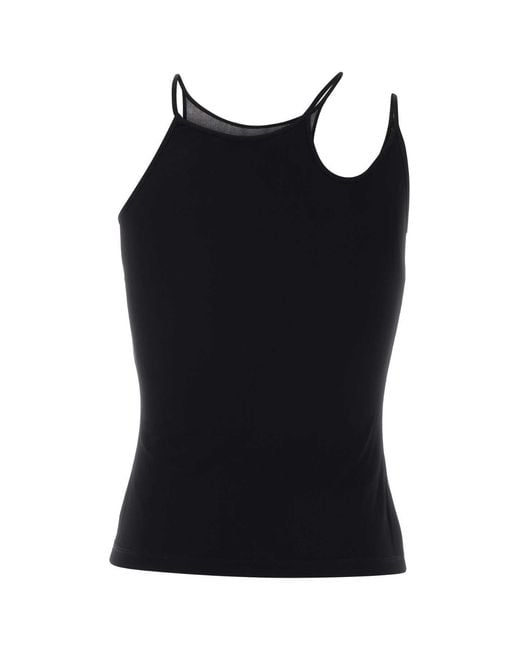 McQueen Black Mesh Tank Top