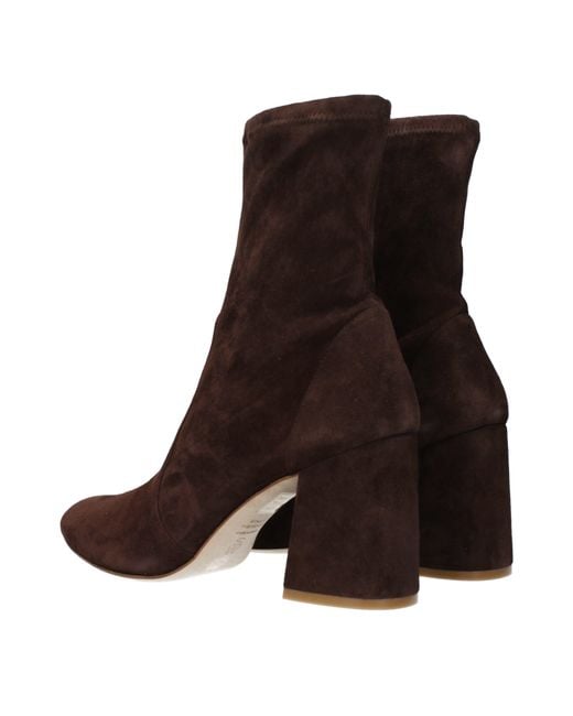 Femmes 's Bottes deblock en daim marron / noix Stuart Weitzman en coloris Brown