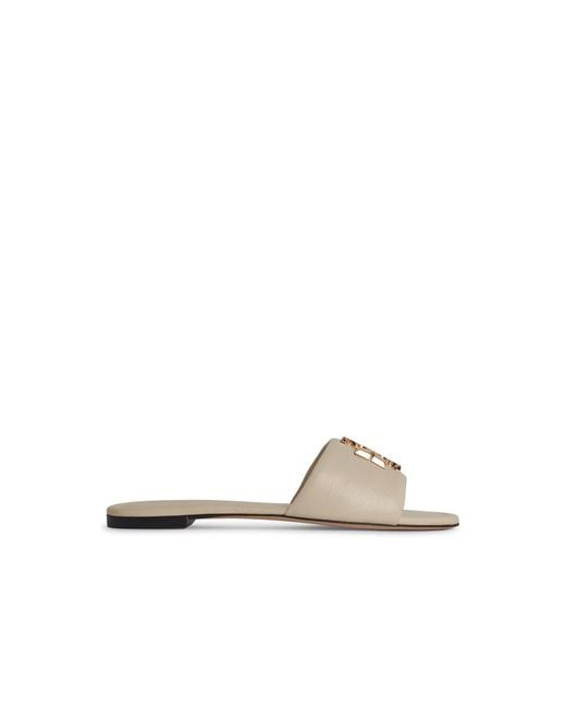 Tory Burch White 'Eleanor' Lear Slippers