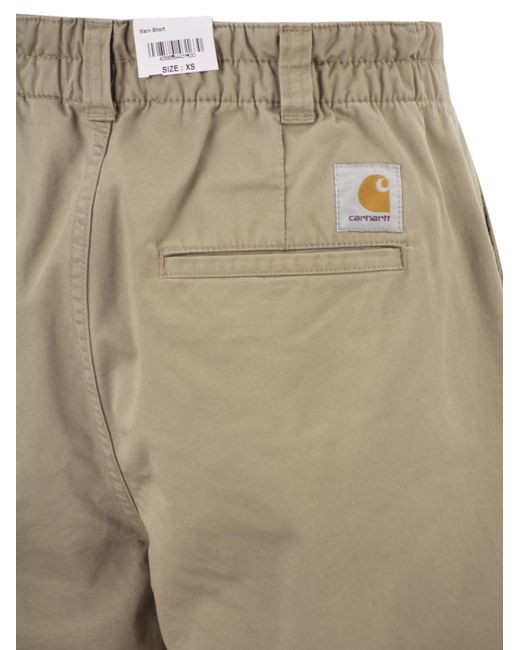 Carhartt Natural Cotton Shorts With Pleats