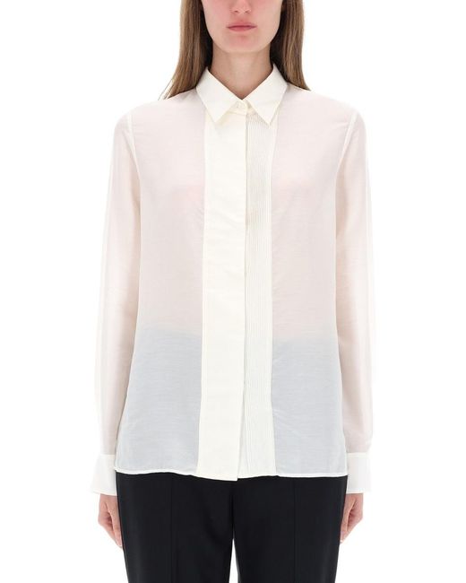 Boss White Allover Moon High-Neck Top