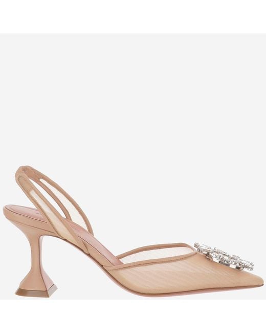 AMINA MUADDI Pink Begum Mesh Slingbacks