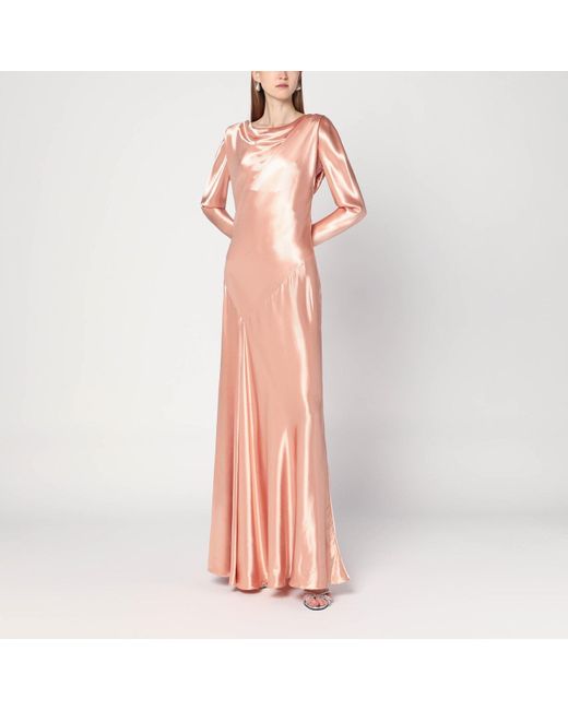 Alberta Ferretti Orange Long Dress