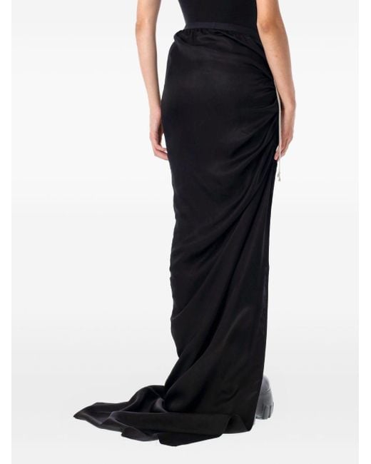 Rick Owens Black Long Skirt