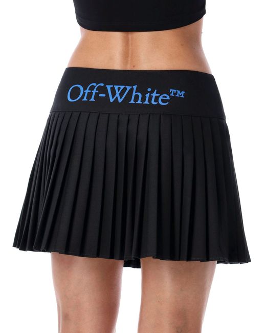 Off-White c/o Virgil Abloh Black Big Bookish Pleated Skirt With Logo