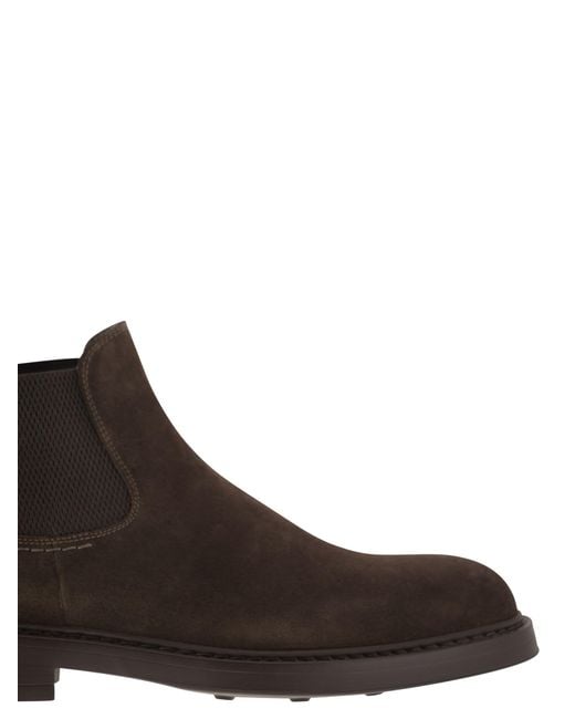 Doucal 's Bota de ante Chelsea Doucal's de hombre de color Brown