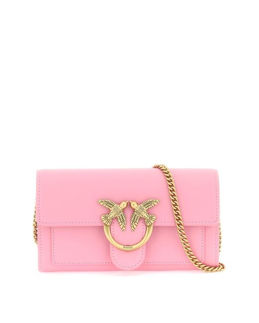 Pinko Pink Love Bag einfach Crossbody -Tasche