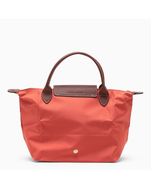 Longchamp Red Orange Le Pliage Original S Bag