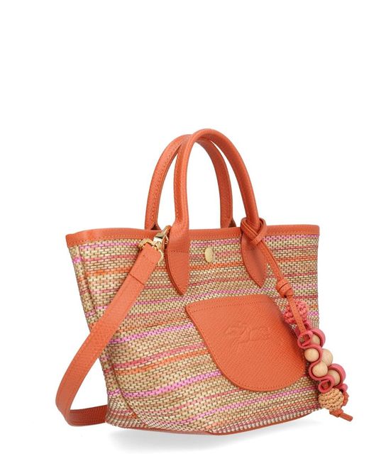 Longchamp Orange Le Pliage Collection Xs Basket Bag