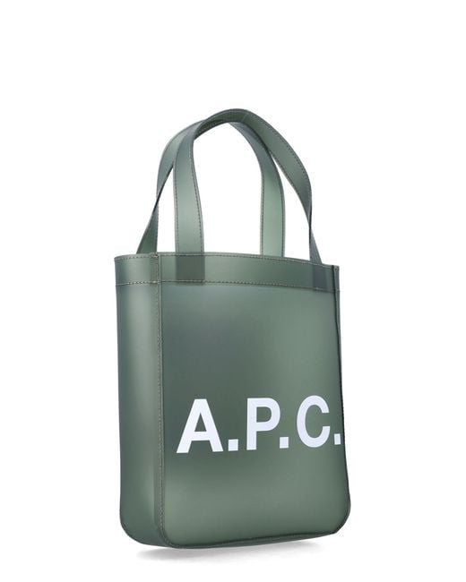 A.P.C. Green Lou Matte Pvc Tote Bag