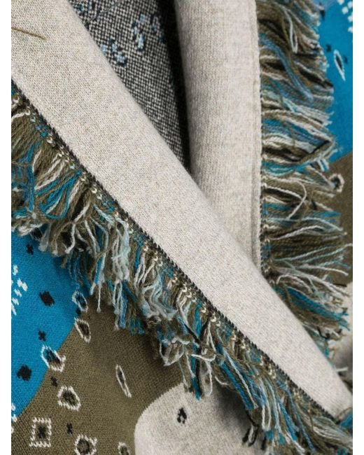 Alanui Blue Striped Bandana Jacquard Card