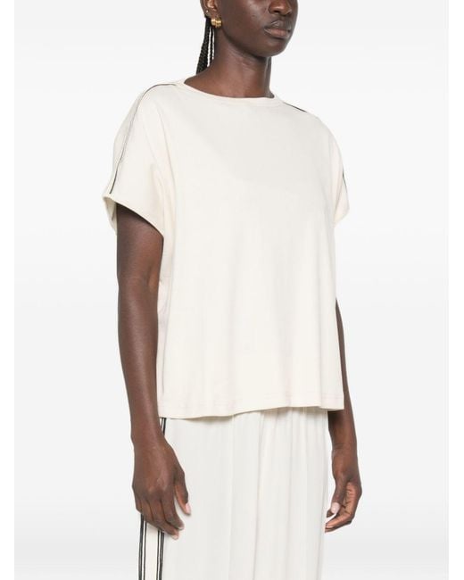 Fabiana Filippi Natural Cotton T-Shirt