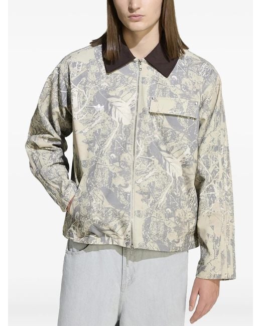 Adidas White Veste À Poches À Rabat