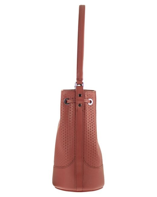 Zanellato Red Monda' Leather Bucket Bag S