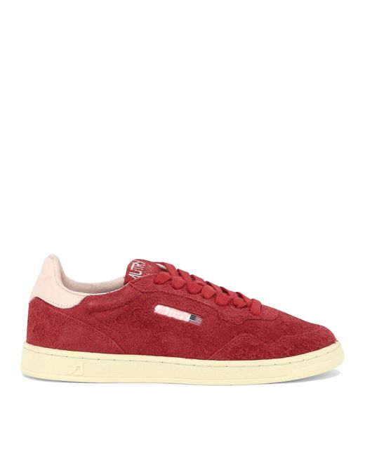 Autry Red "Med Low" Sneakers