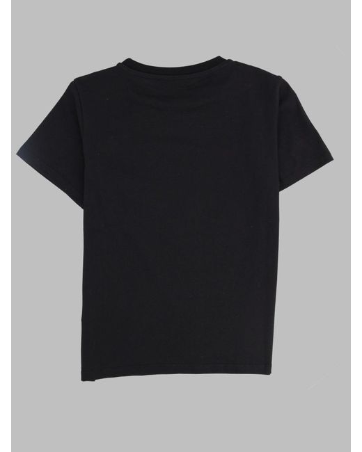 Balmain Black Mini Graphic Tee For Boys