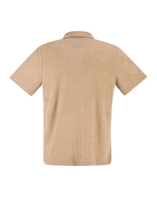 Mc2 Saint Barth Natural Cotton Terry Polo Shirt