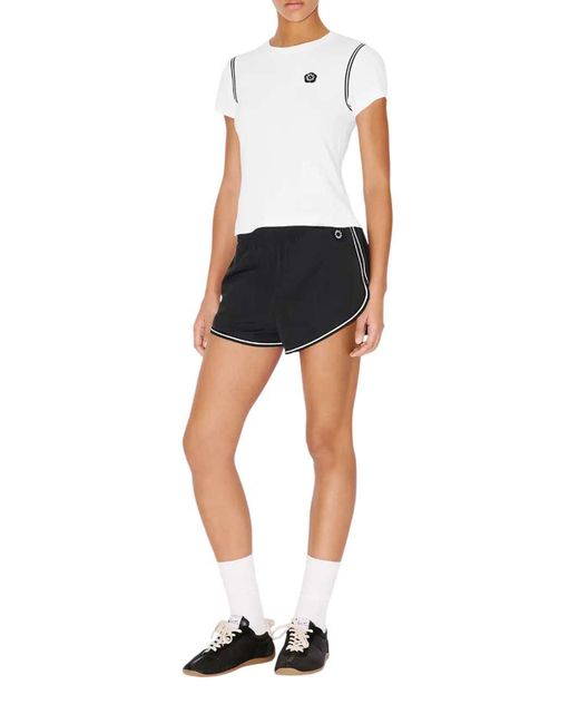 KENZO White Embroidered Cotton T-Shirt "Boke Flower 2.0"