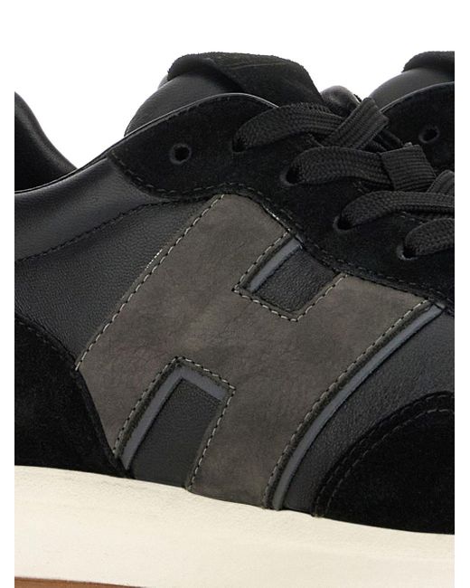 Hogan Black Flache Schuhe schwarz