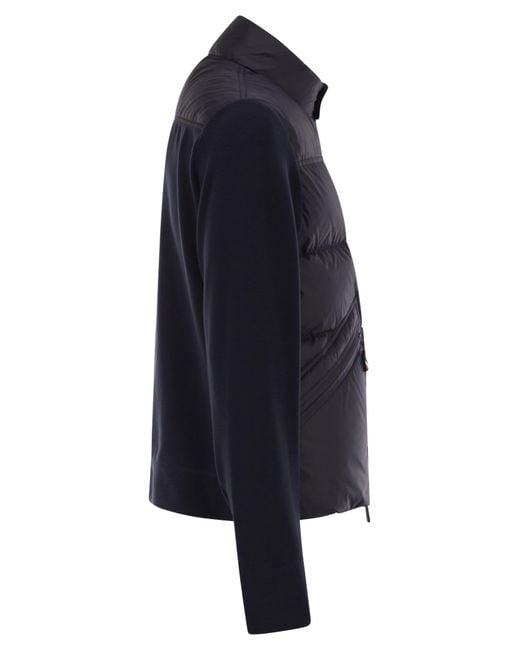 Moncler Black Padded Cardigan With Zip for men
