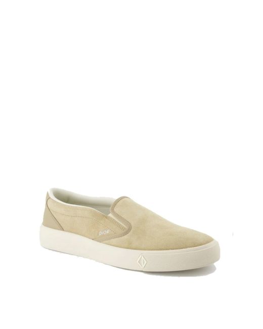 Dior Natural Leather Slip On Sneakers for men