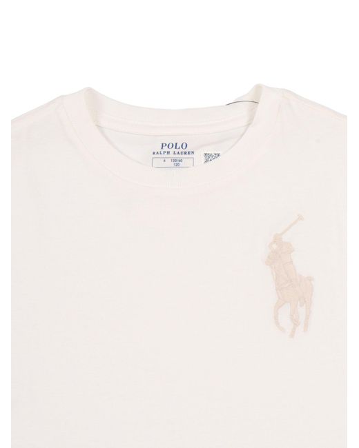 Polo Ralph Lauren White Ss Cn-Tops-T-Shirt Cotton Short Sleeves T-Shirt