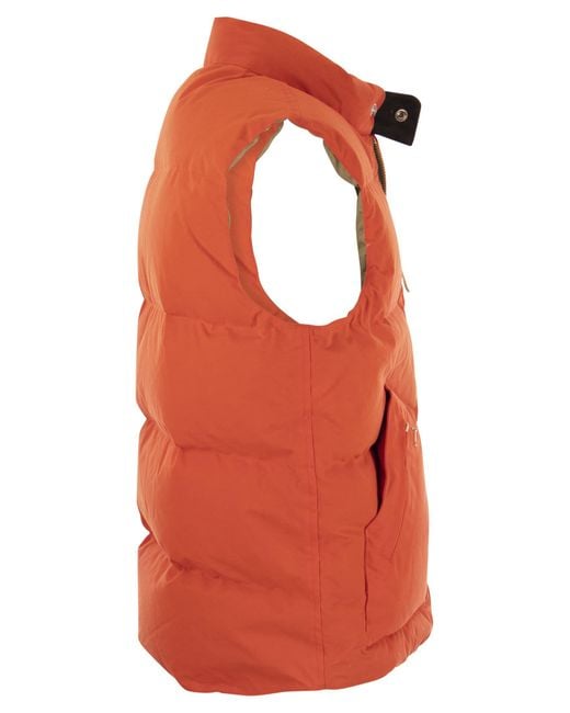 Manifattura Ceccarelli Orange Ifattura Ceccarelli Padded Waistcoat for men