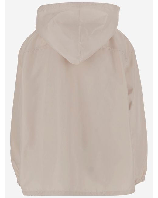 Carven Natural Nylon Hooded Jacket