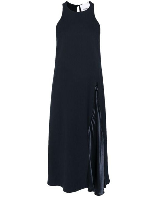 Erika Cavallini Semi Couture Blue Cady-Texture Midi Dress