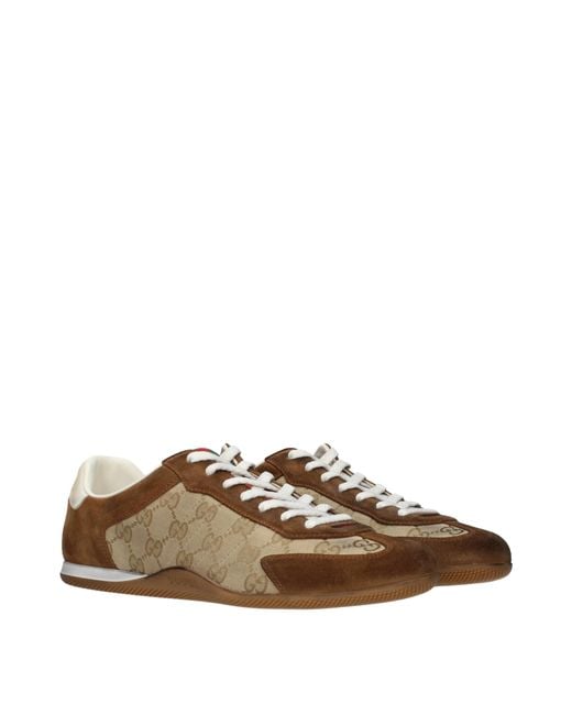 Gucci Brown Sneakers/ Fabric