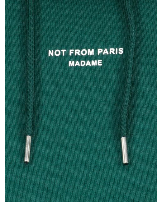 Drole de Monsieur Green Classic Slogan Hoodie