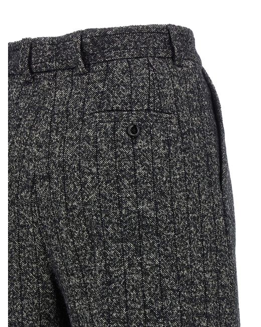 Dolce & Gabbana Gestreepte Wollen Broek in het Gray