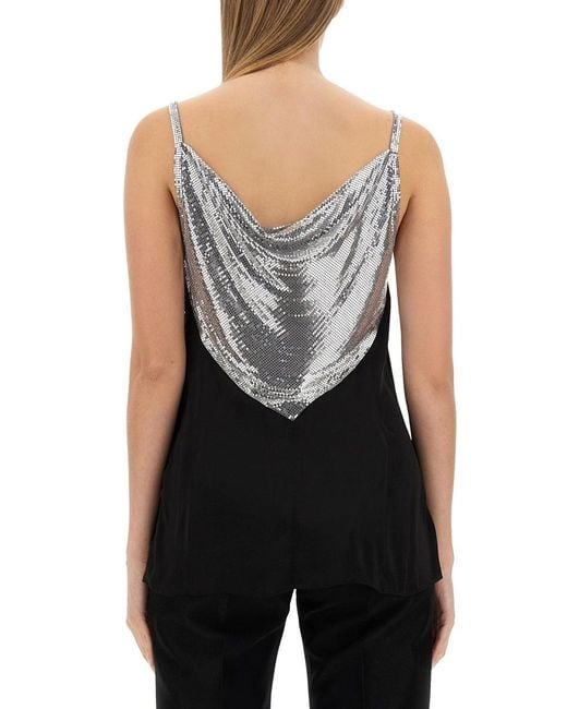 Rabanne Black Top With Inserts