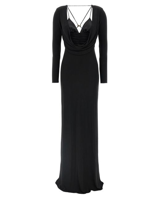 Elisabetta Franchi 'rode Loper' Jurk in het Black